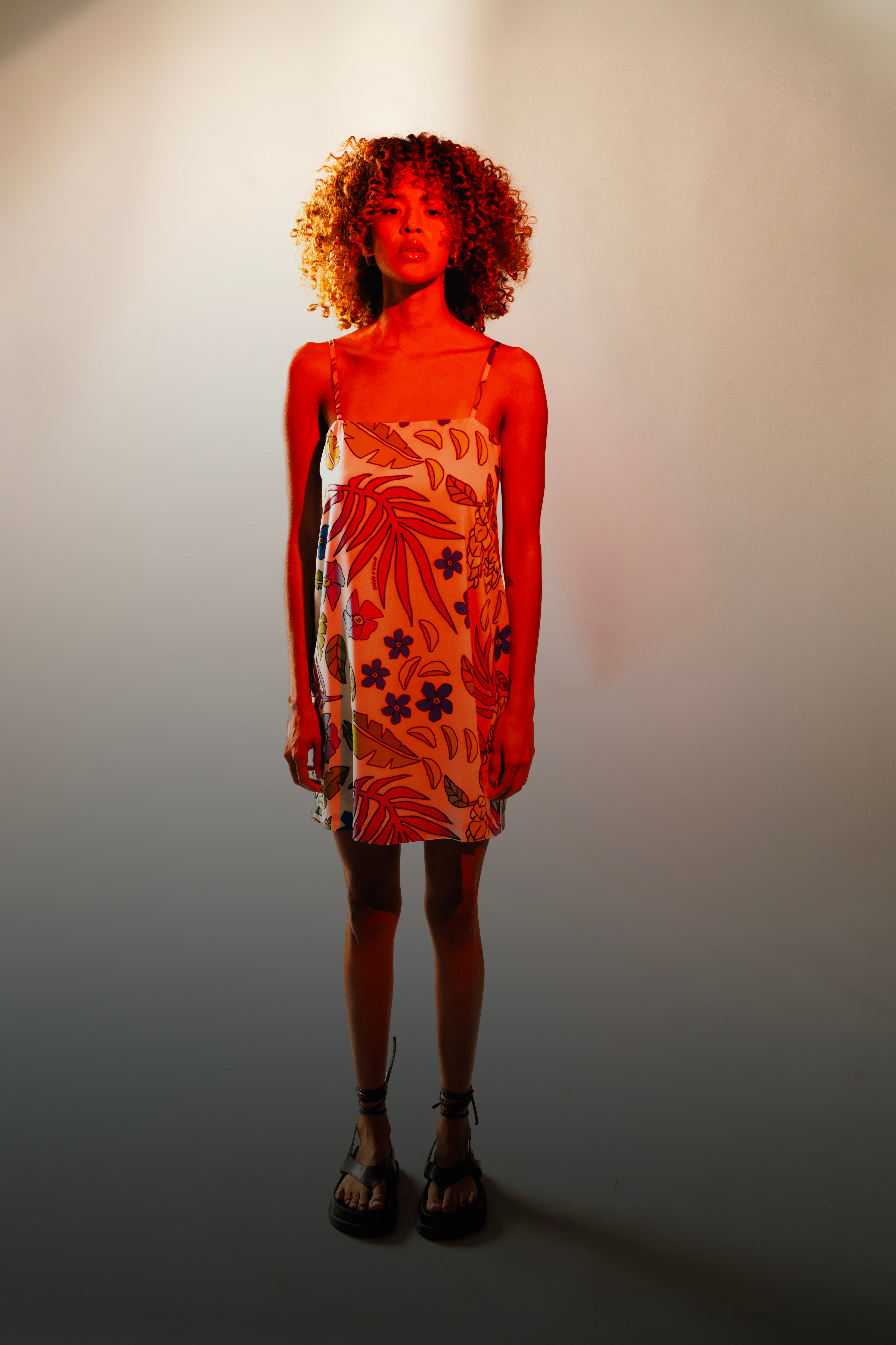 Vestido Cuadrado Tropical