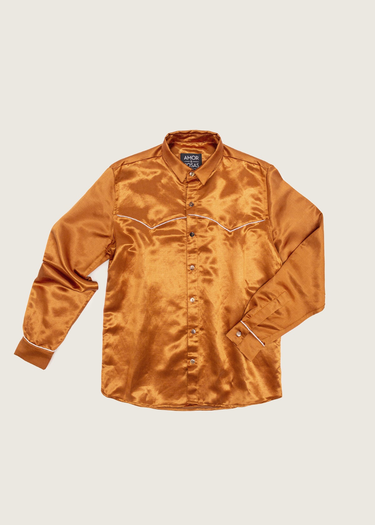 Lum Silk Shirt Terracotta