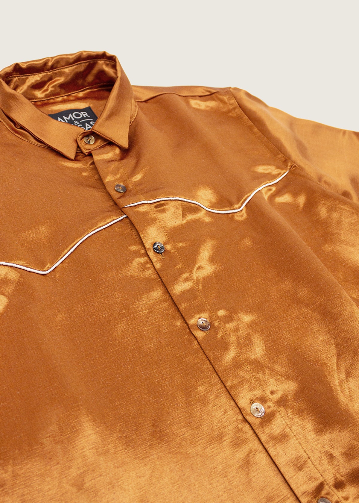 Lum Silk Shirt Terracotta