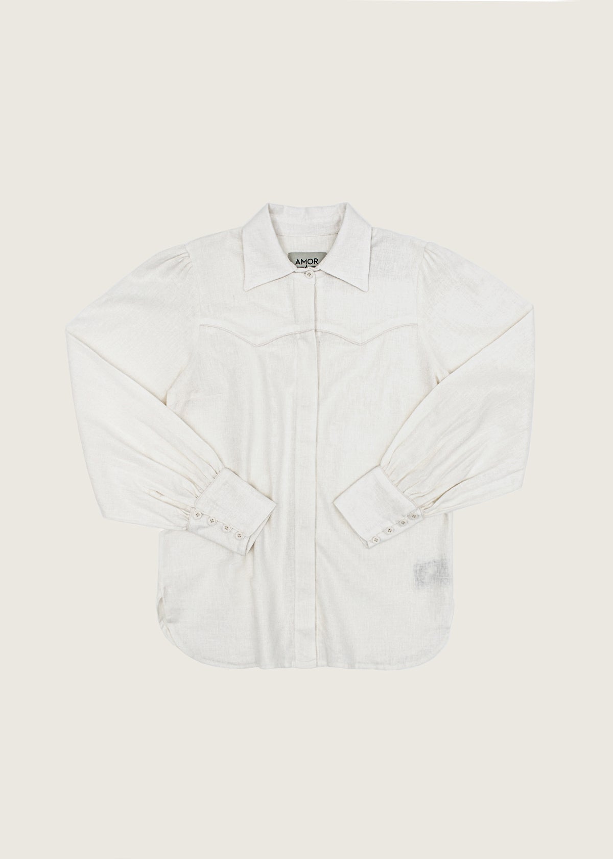 Xan raw linen blouse