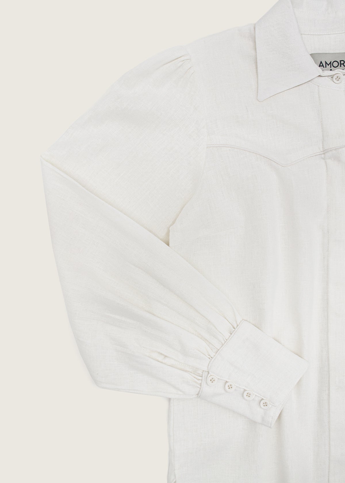 Xan raw linen blouse