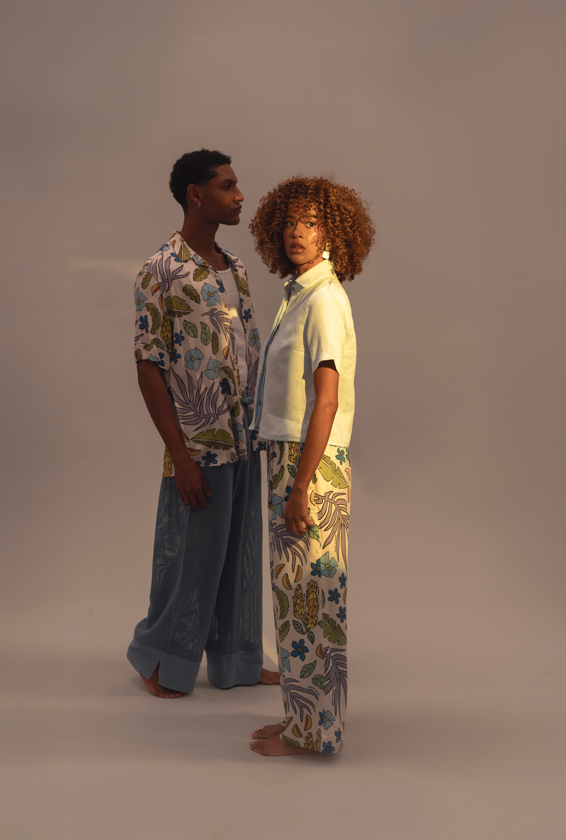 Pantalones Estampado Tropical