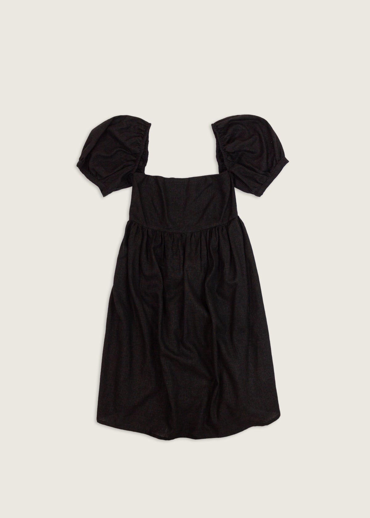 Volume Sleeve Ruffle Short Dress